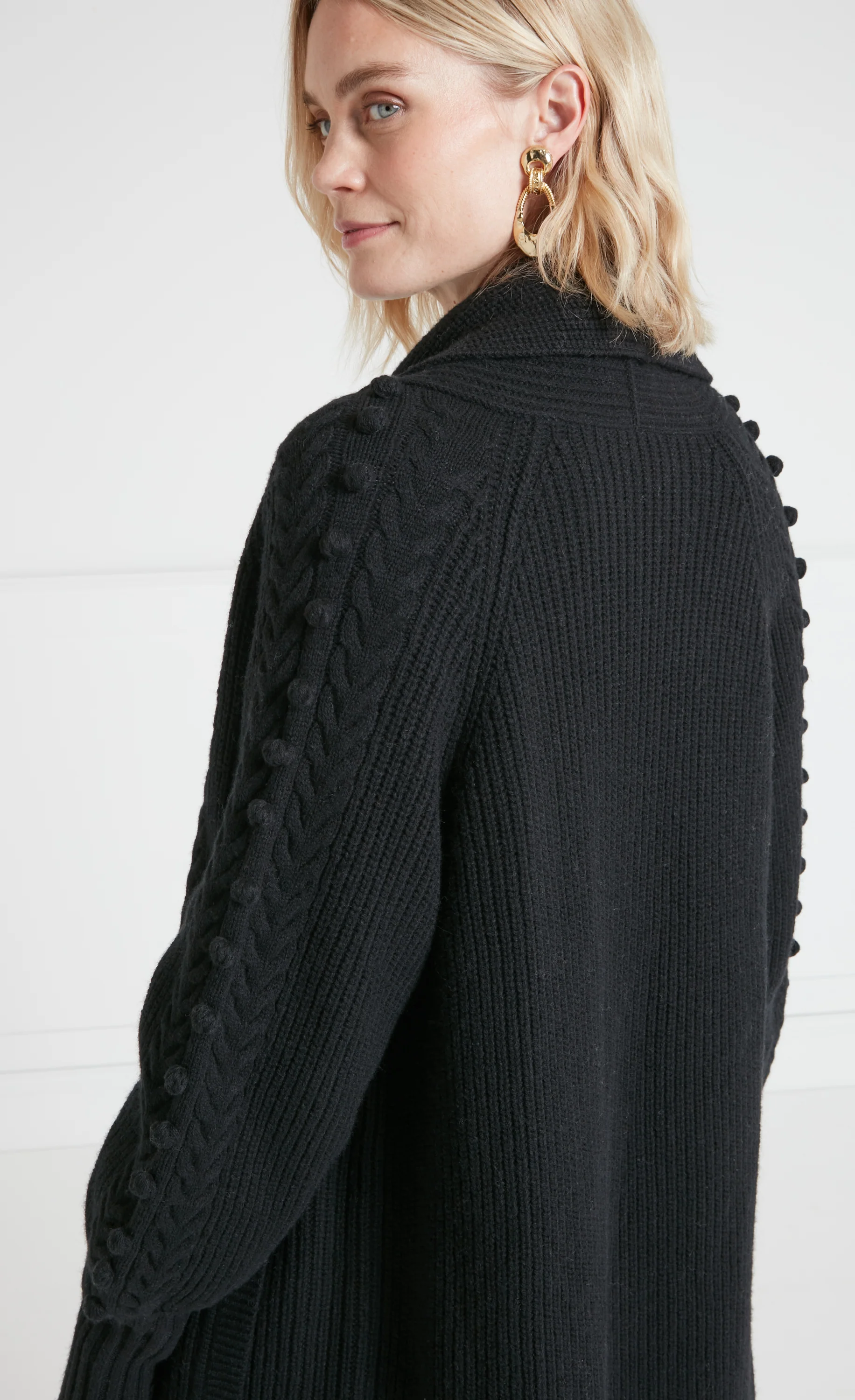 Chrissie Knit Coat - Black - Image 4