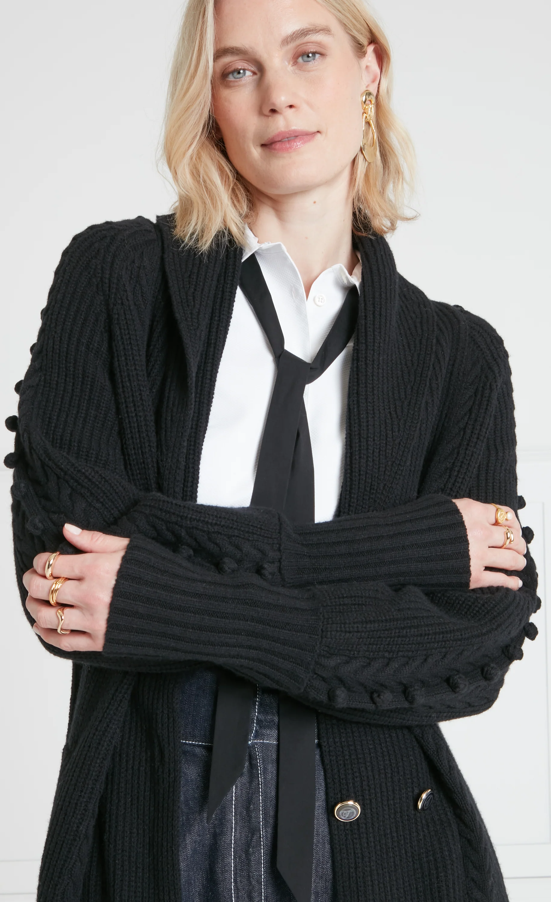 Chrissie Knit Coat - Black - Image 5