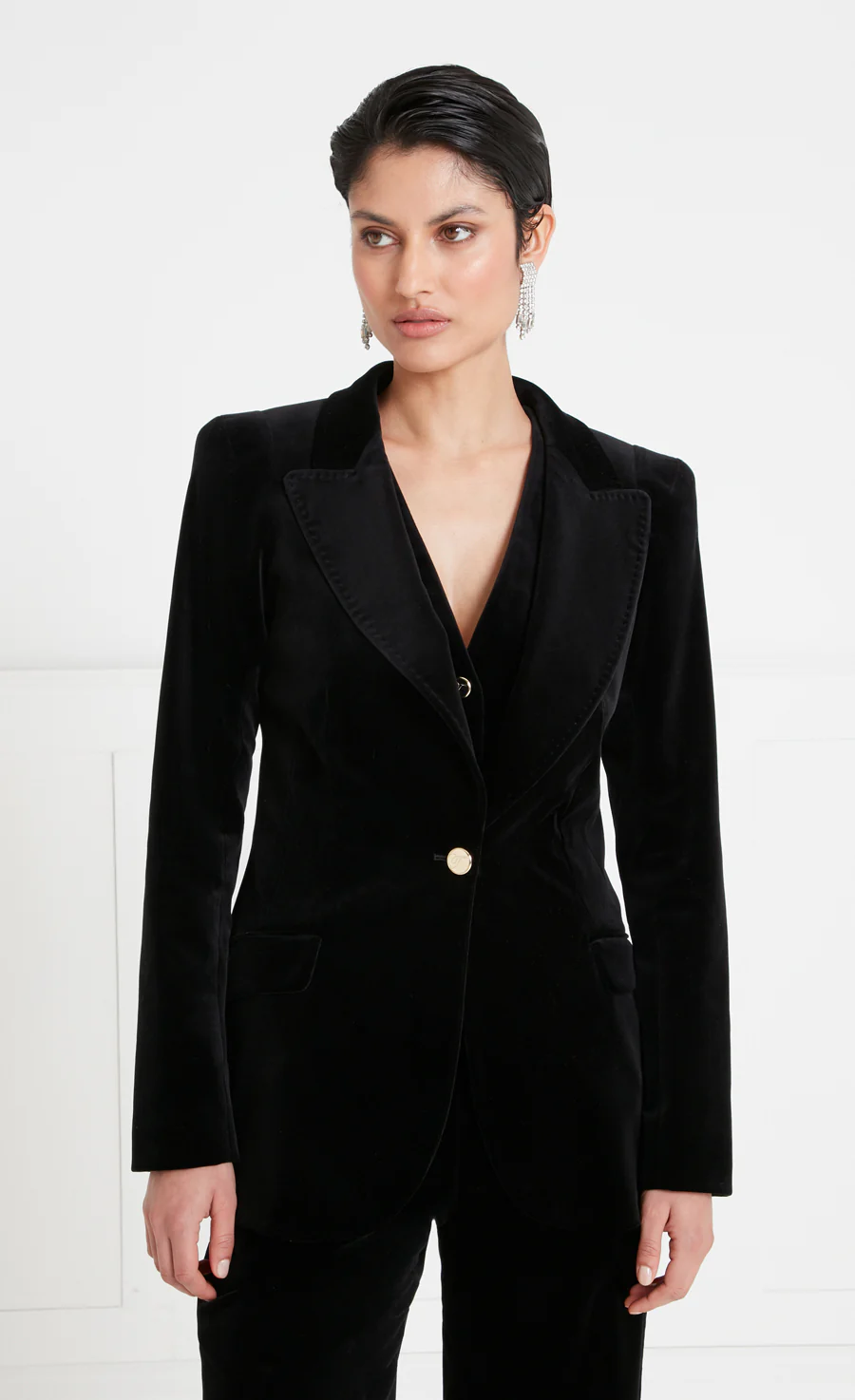 Clove Velvet Jacket - Black - Image 3