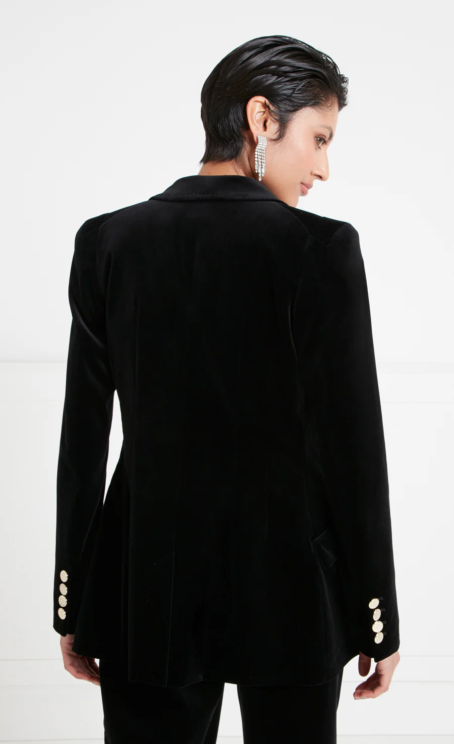 Clove Velvet Jacket - Black - Image 4
