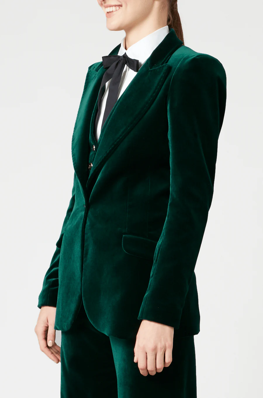 Clove Velvet Jacket - Emerald - Image 3