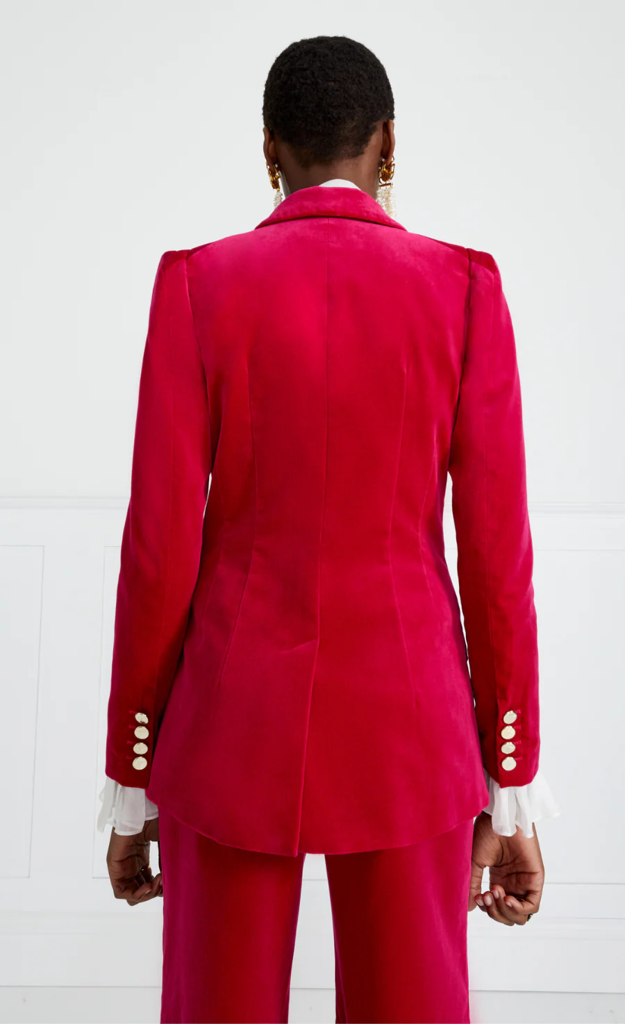 Clove Velvet Jacket - Hot Pink - Image 4