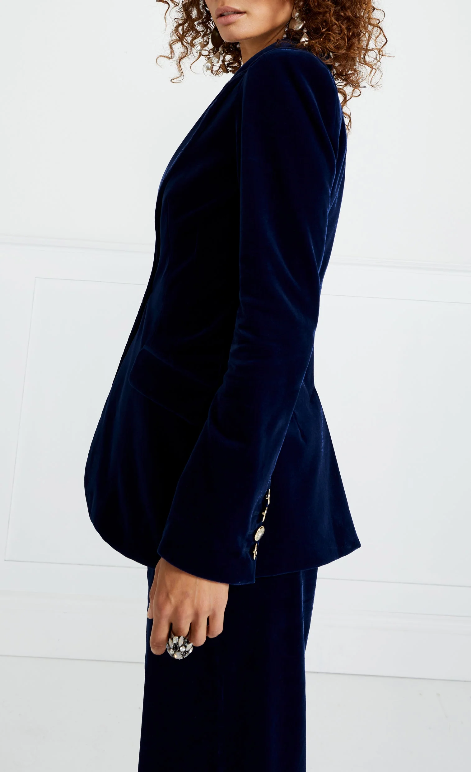Clove Velvet Jacket - Ink - Image 3