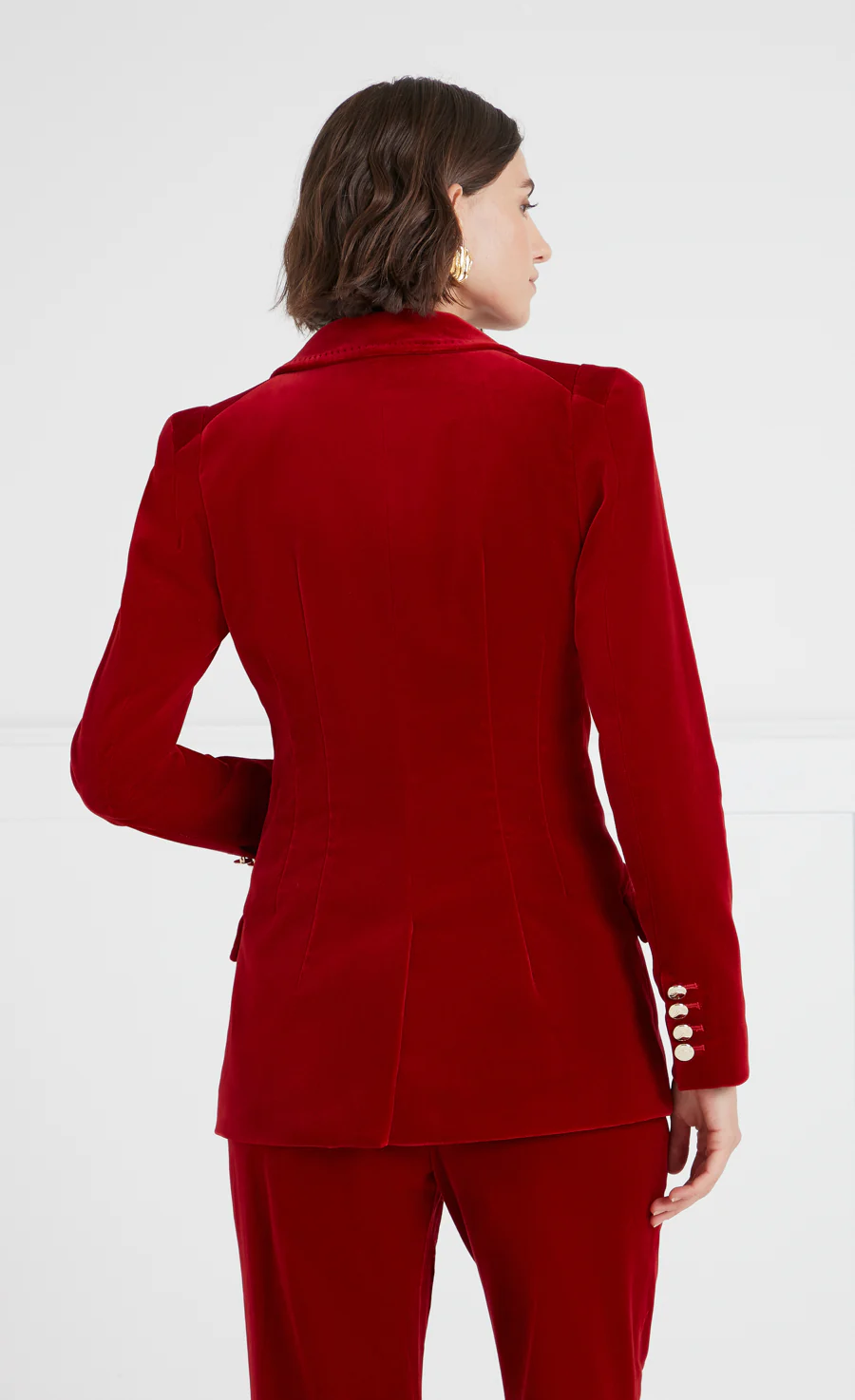 Clove Velvet Jacket - Scarlet - Image 4