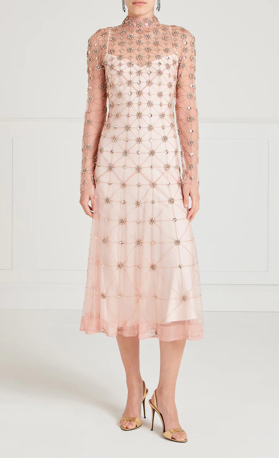 Crossbone Lattice Dress - Blush - Image 3