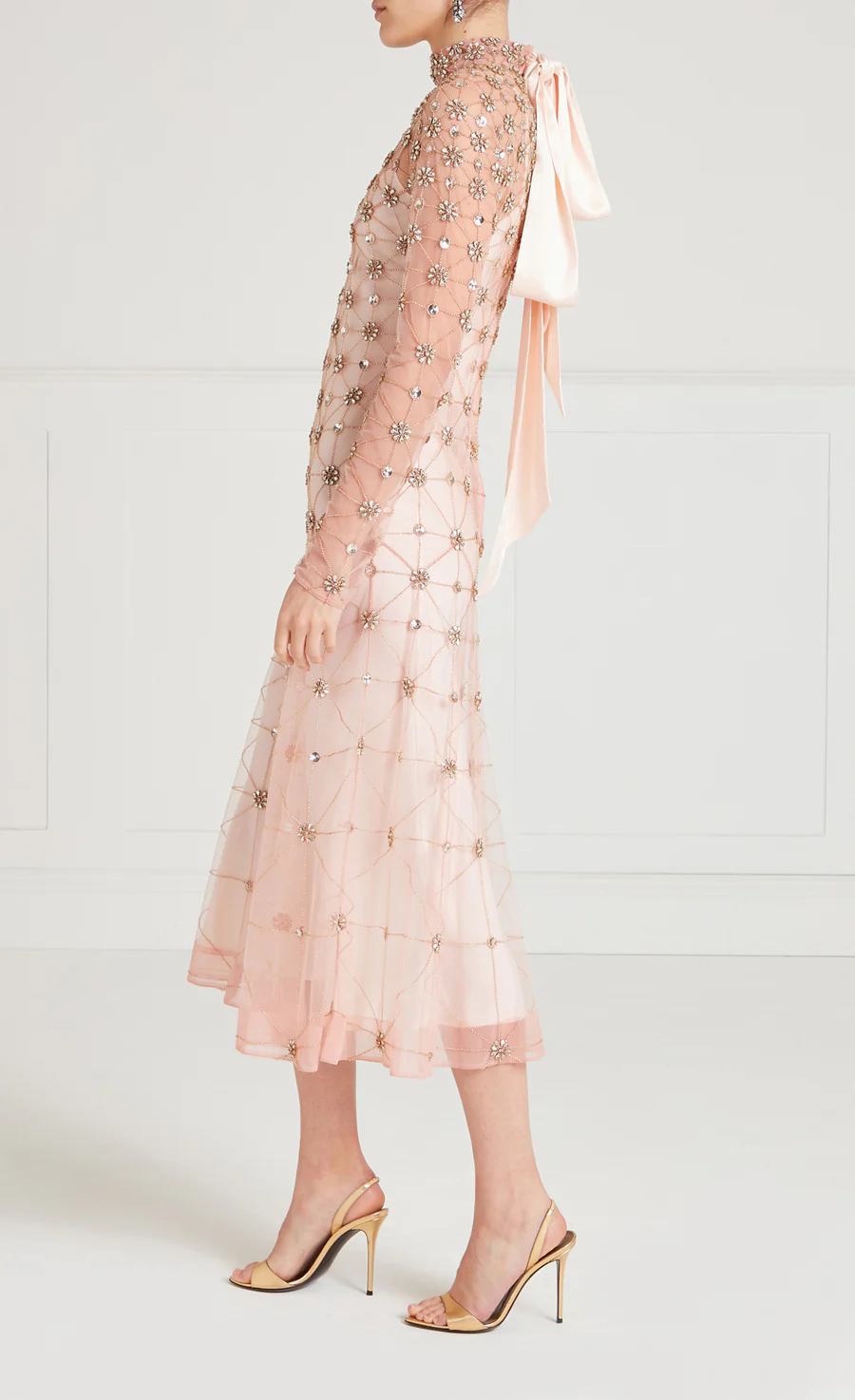 Crossbone Lattice Dress - Blush - Image 5