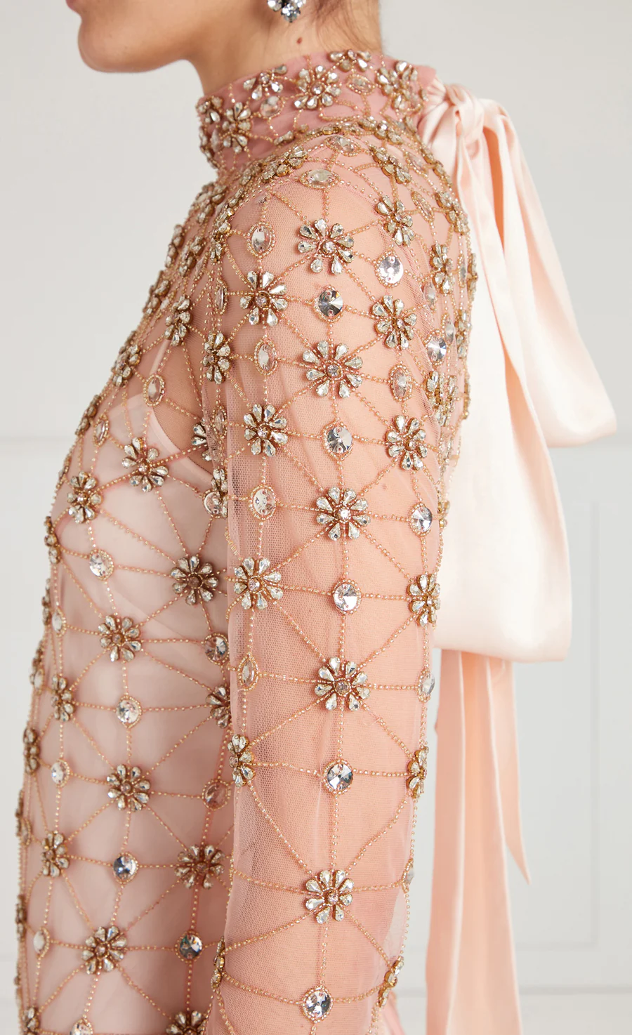 Crossbone Lattice Dress - Blush - Image 7