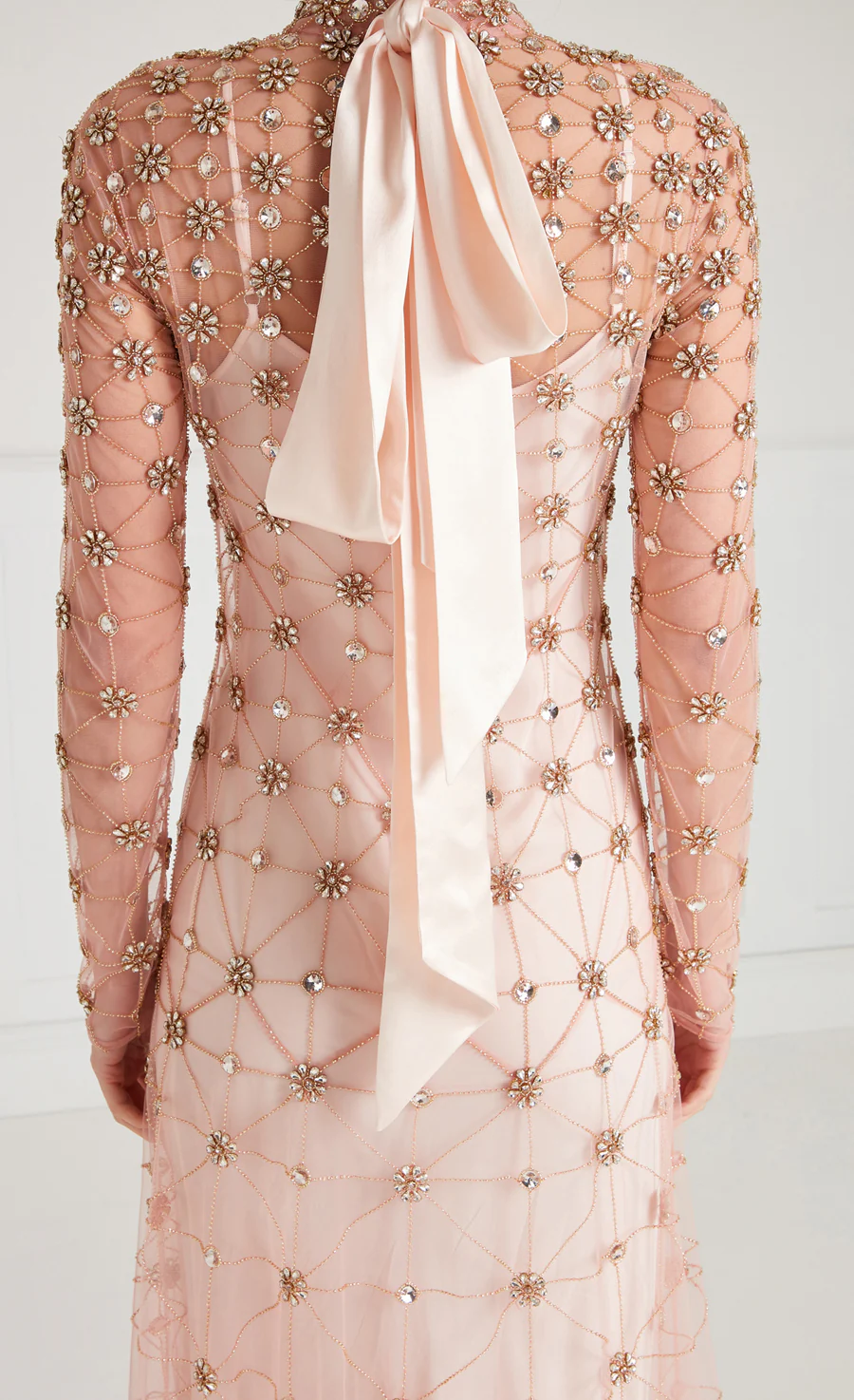 Crossbone Lattice Dress - Blush - Image 8