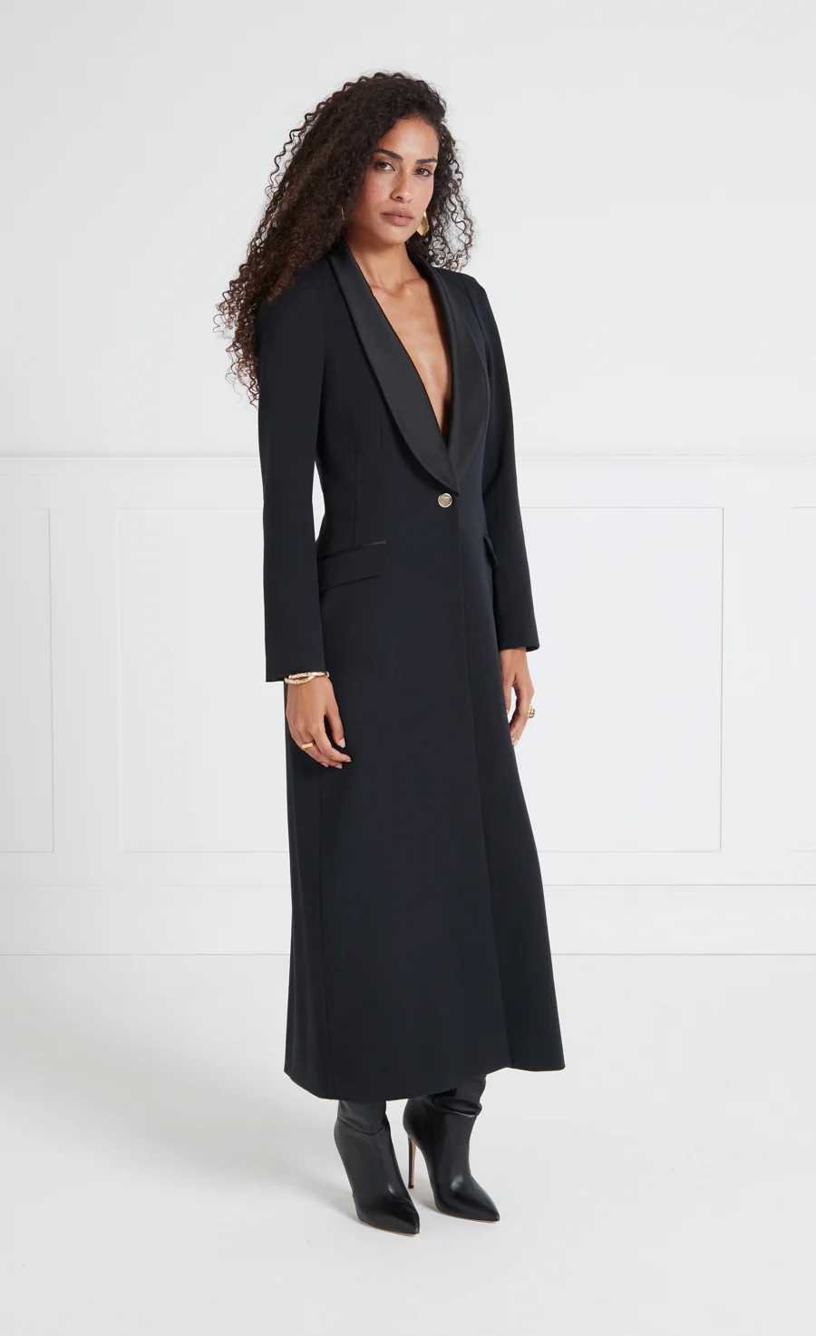 Enzo Long Coat - Black - Image 3