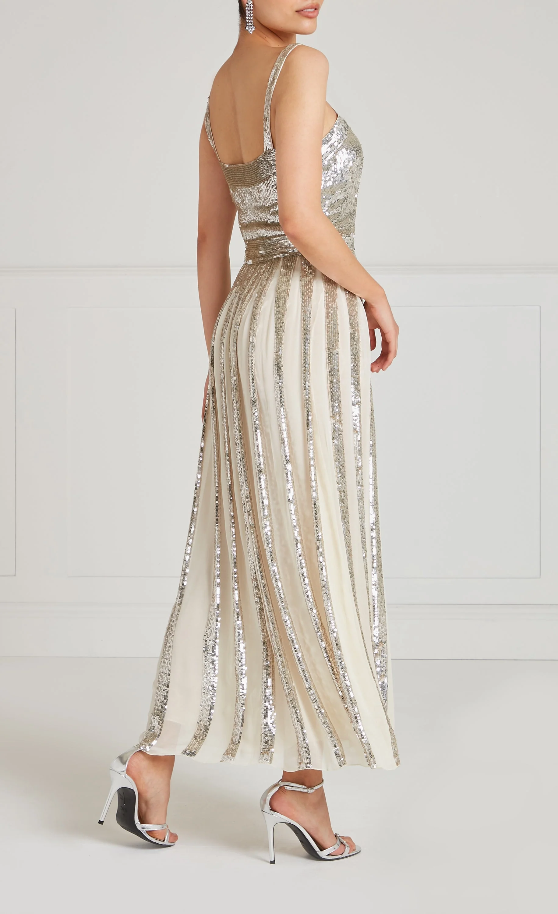 Filigree Strappy Gown - Silver - Image 4