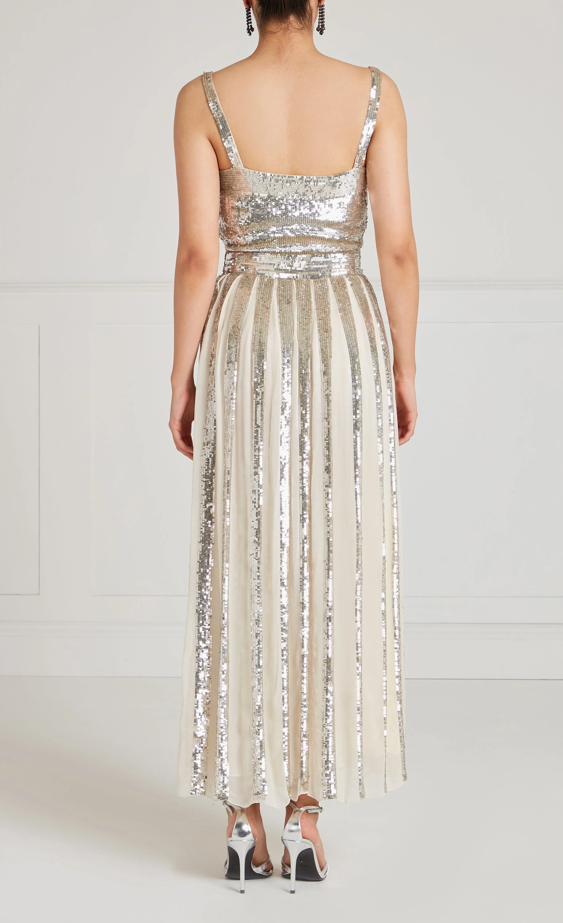 Filigree Strappy Gown - Silver - Image 5