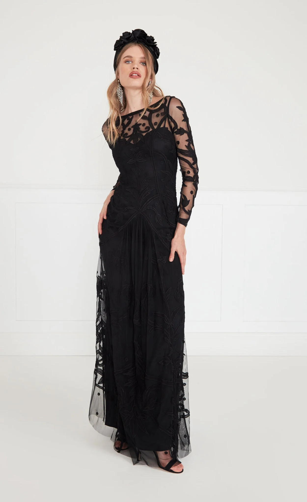 Francine Tattoo Dress - Black - Image 3