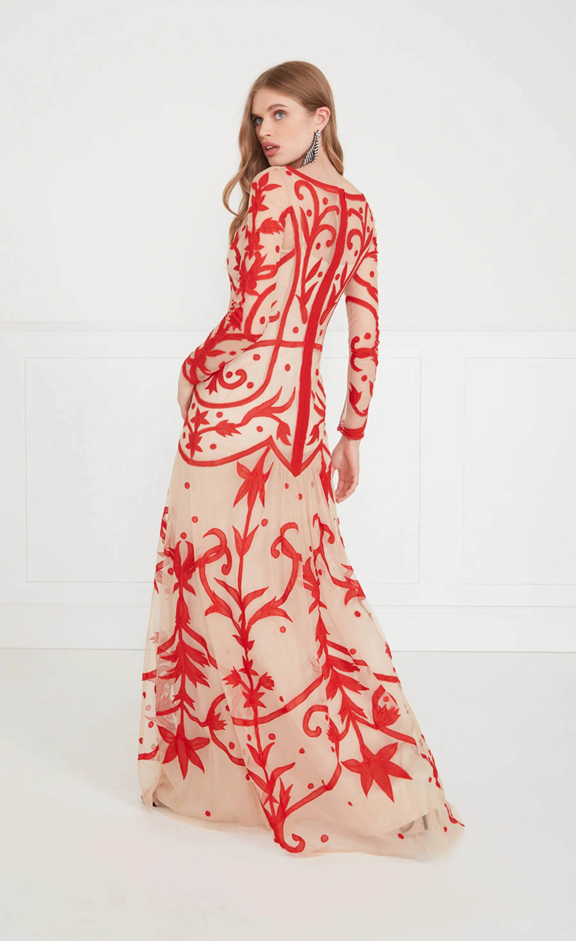 Francine Tattoo Dress - Poppy Red - Image 3