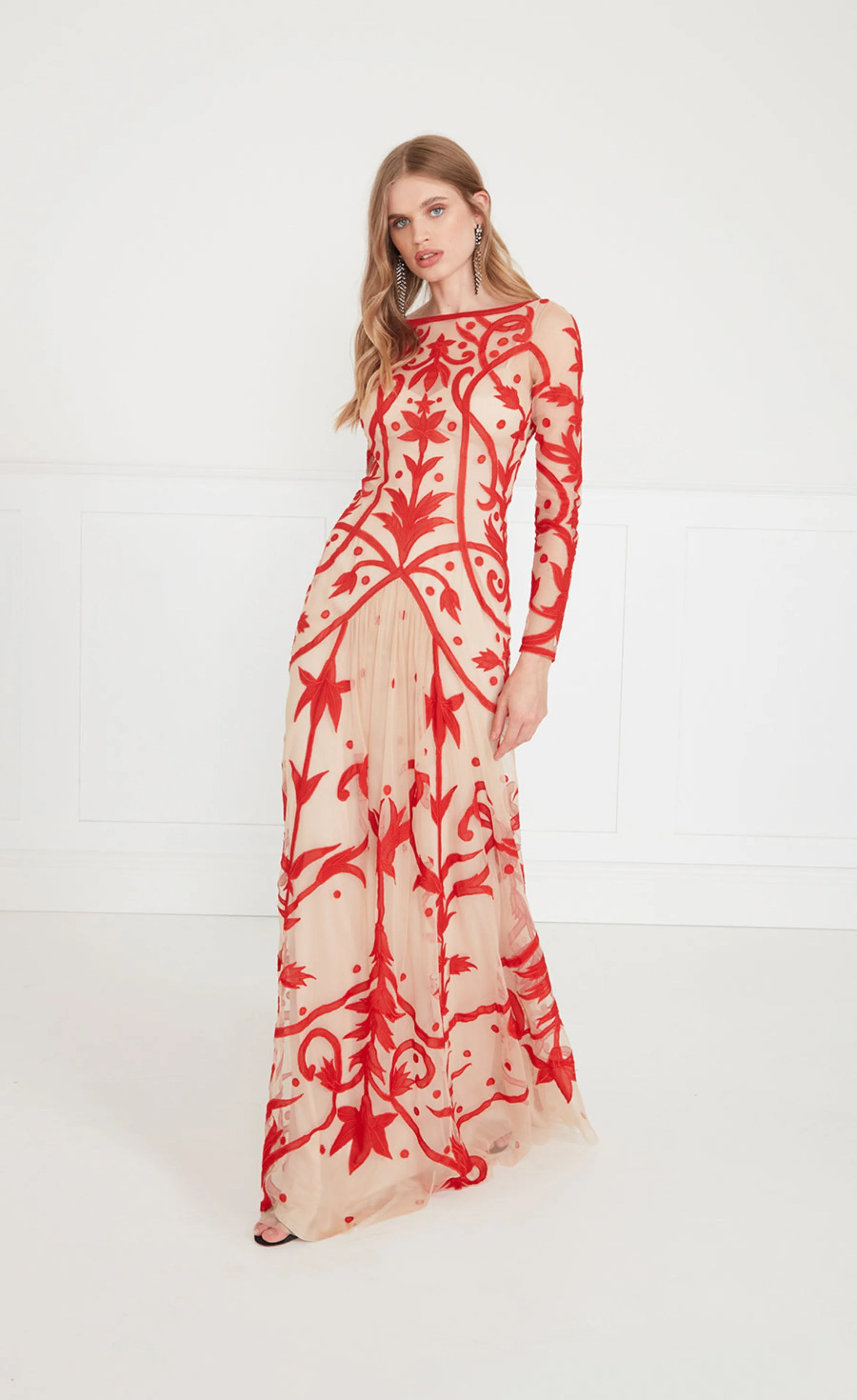 Francine Tattoo Dress - Poppy Red - Image 4