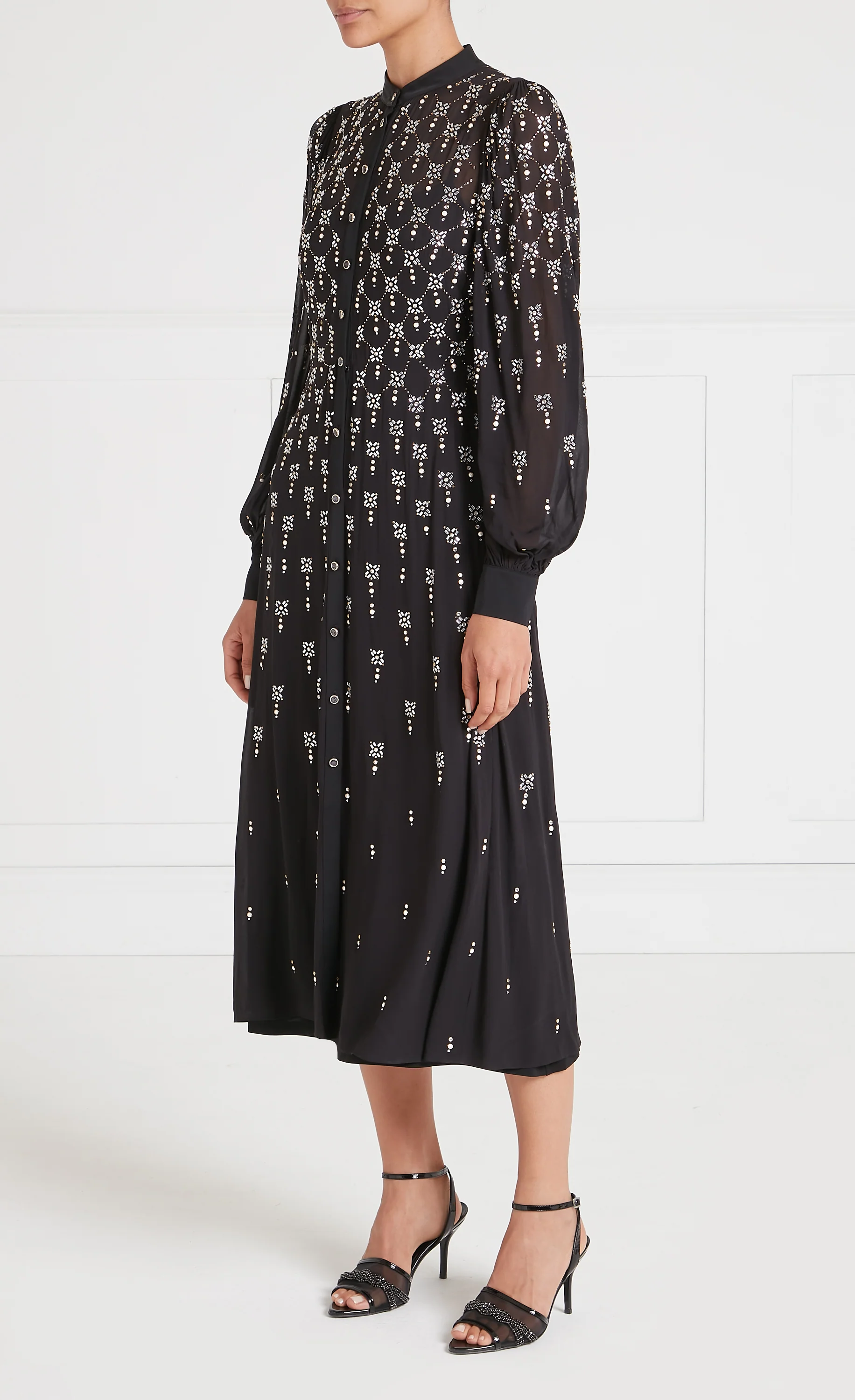 Gallantry Shirt Dress - Black - Image 3