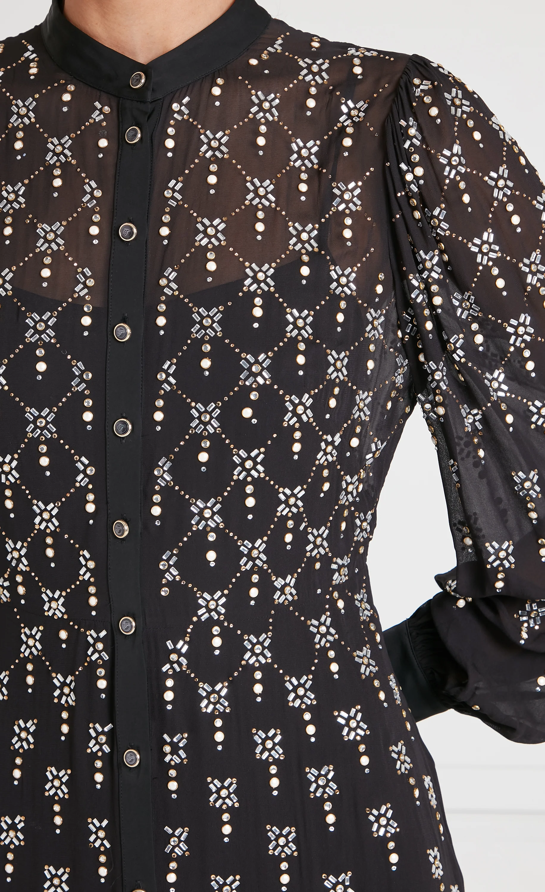 Gallantry Shirt Dress - Black - Image 5