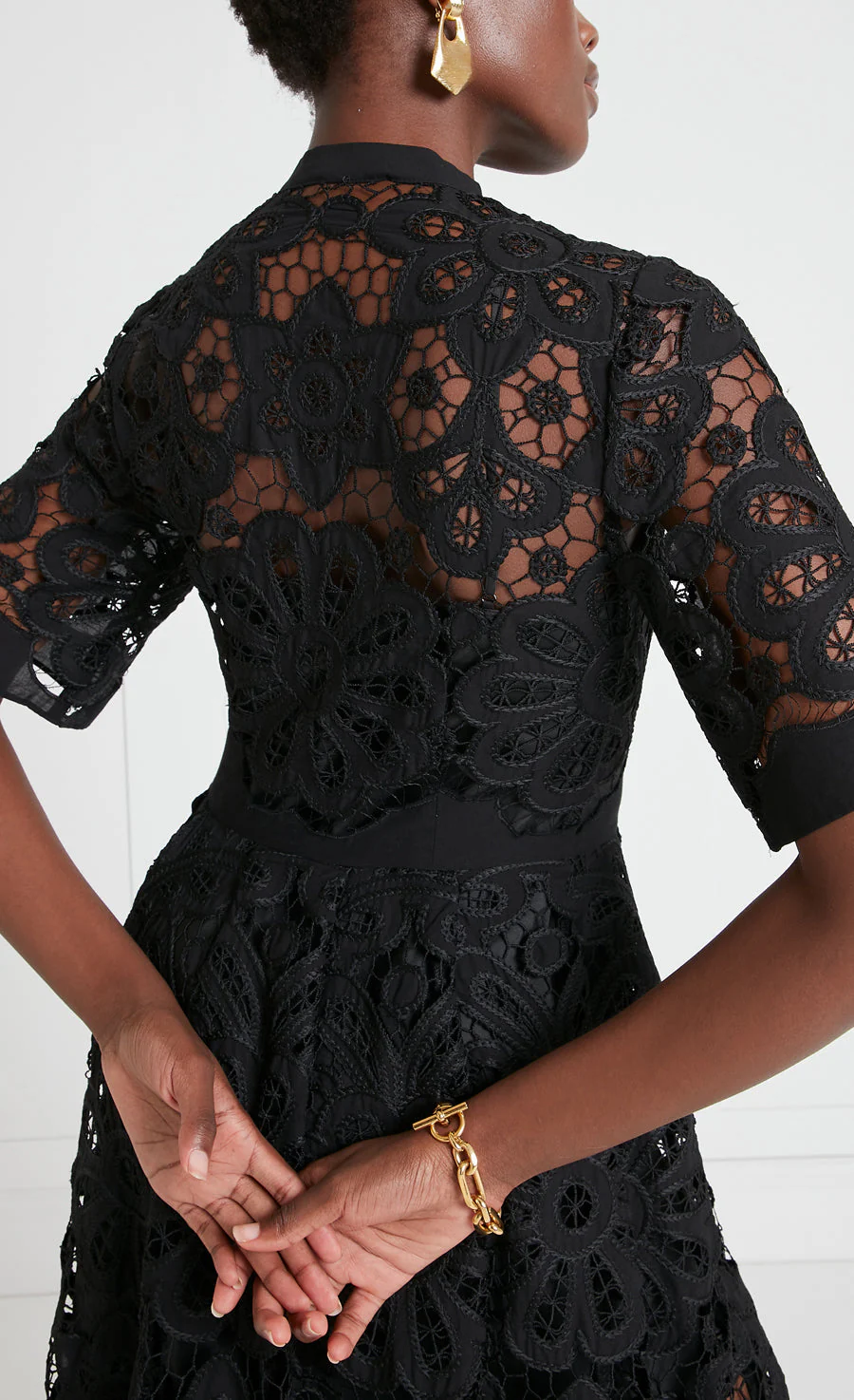 Guinevere Shirt Dress - Black - Image 6