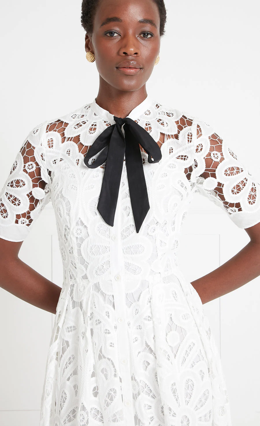Guinevere Shirt Dress - White - Image 5