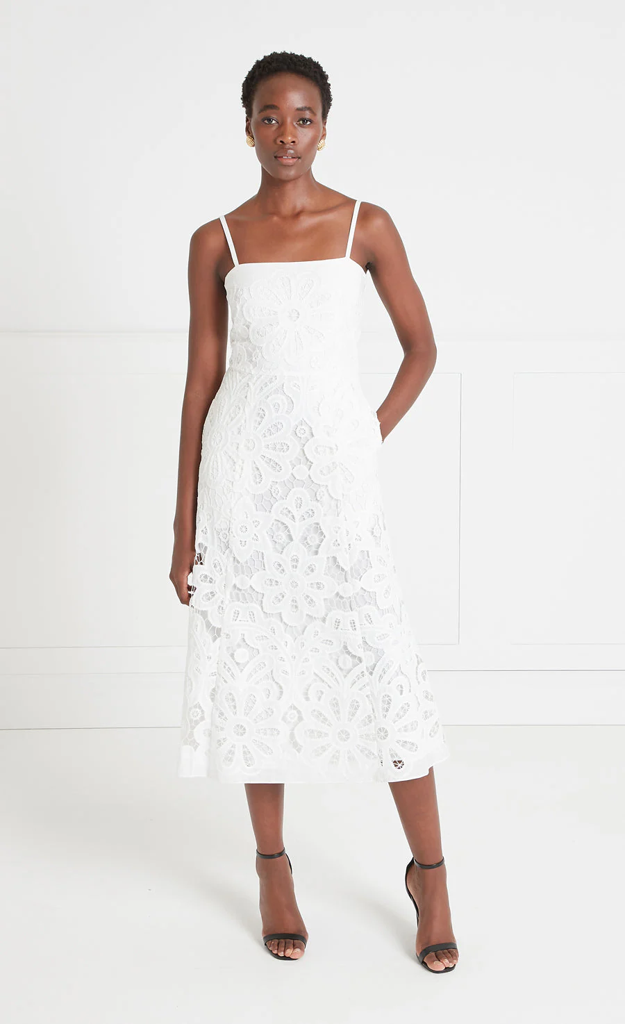 Guinevere Strappy Dress - White - Image 2