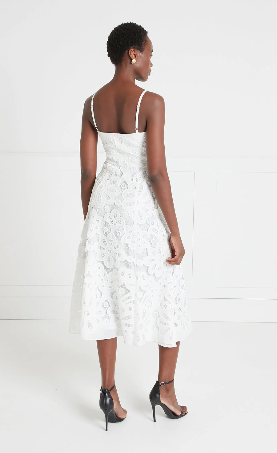 Guinevere Strappy Dress - White - Image 4