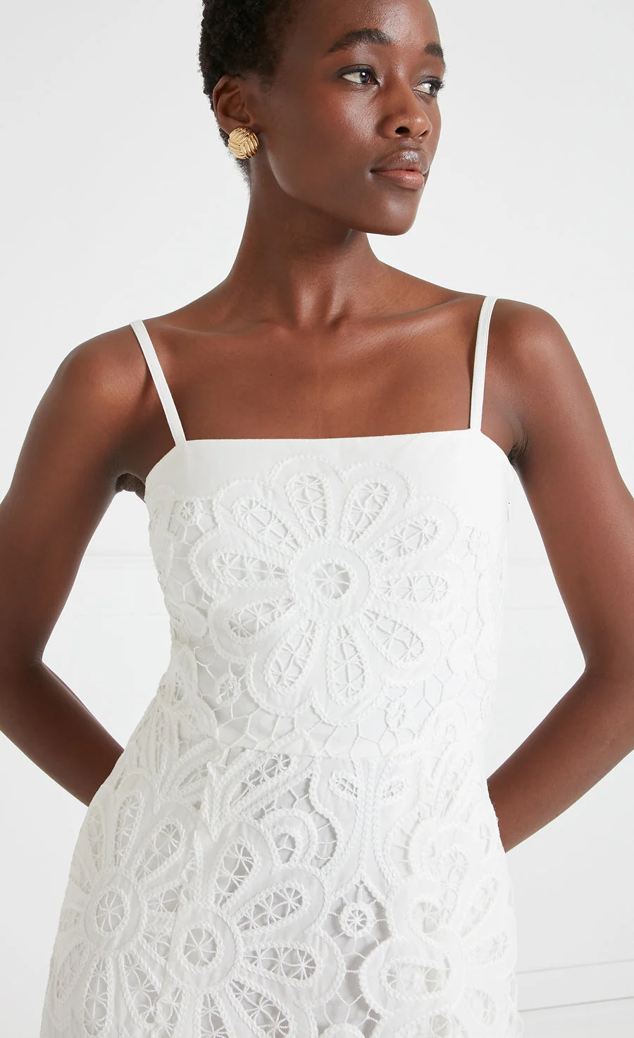 Guinevere Strappy Dress - White - Image 5