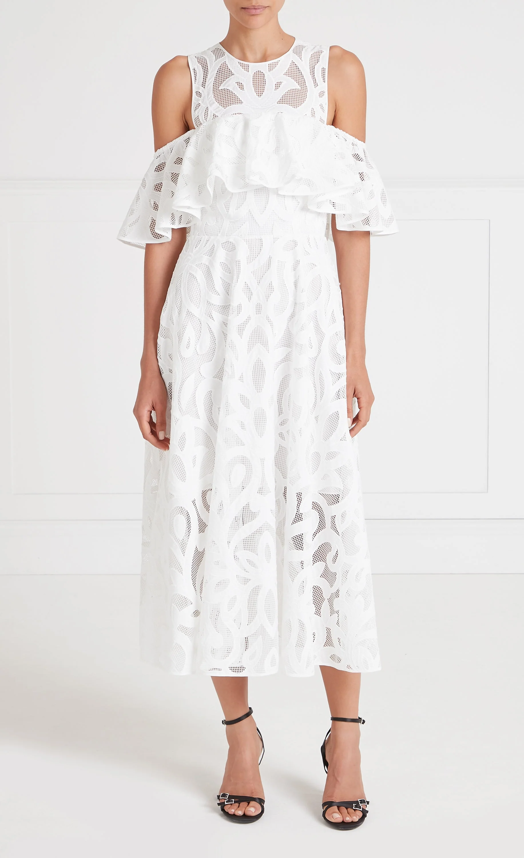 Louis Off-Shoulder Dress - White - Image 2