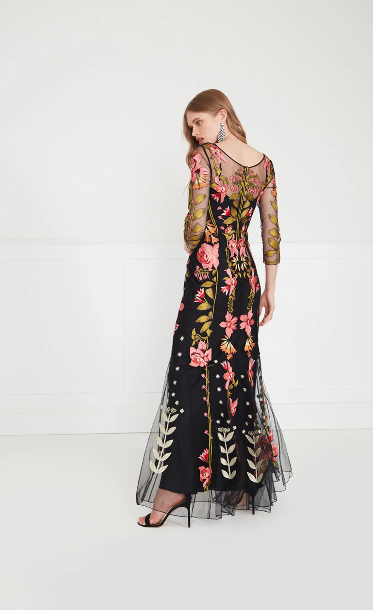 Lucille V-Neck Dress - Black - Image 4