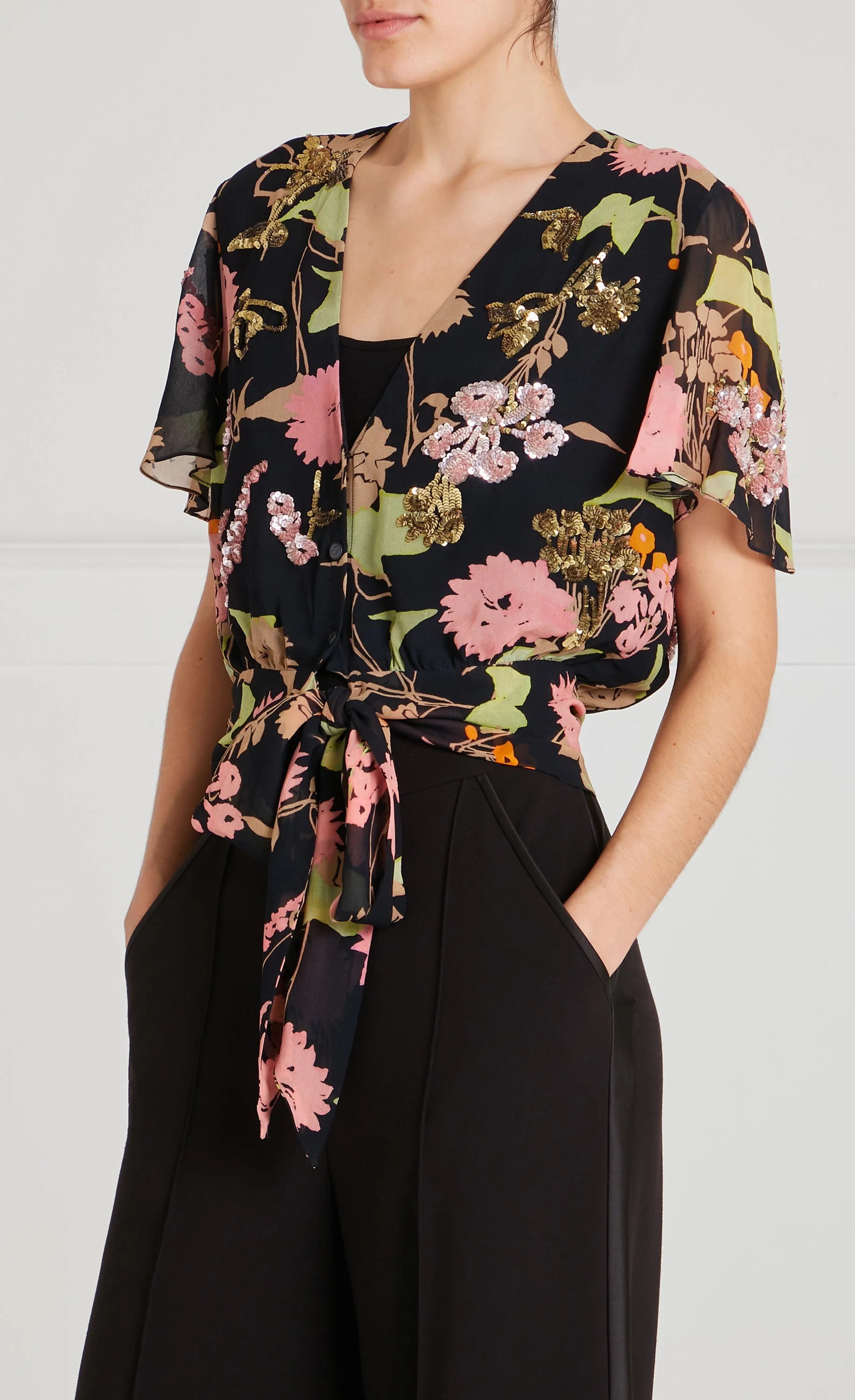 Maisie Blouse - Black Mix - Image 2