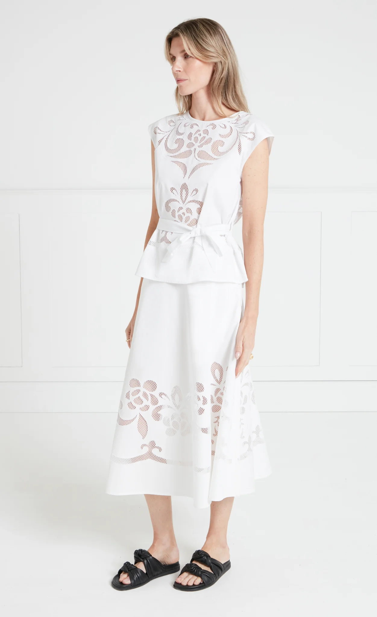 Nelle Sleeveless Top - White - Image 5
