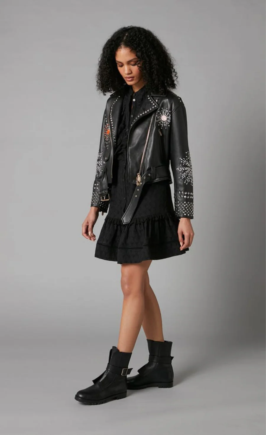 Rebel Leather Jacket - Black - Image 3