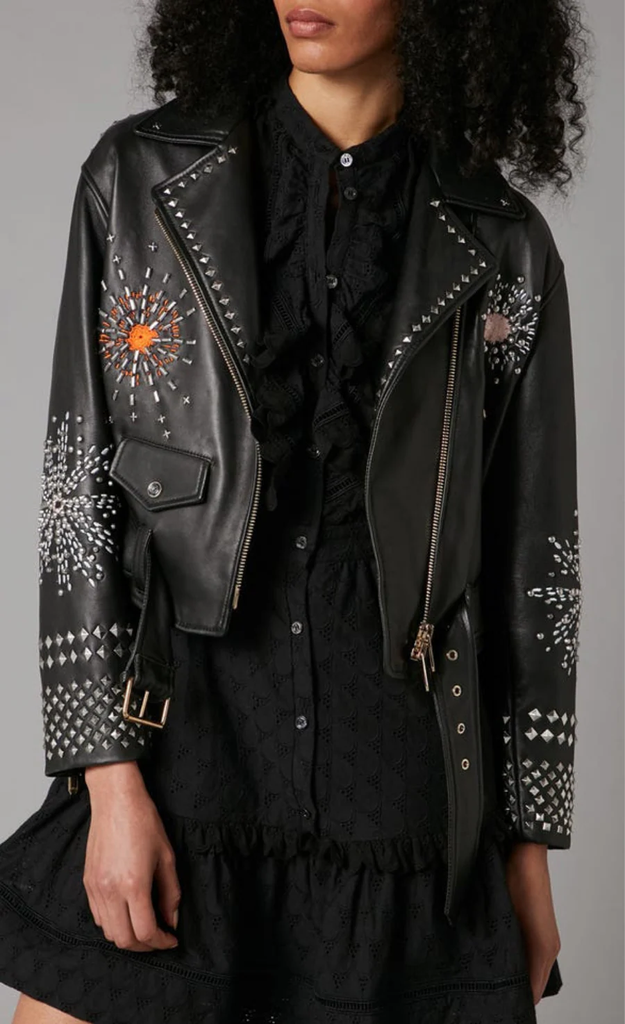 Rebel Leather Jacket - Black - Image 6