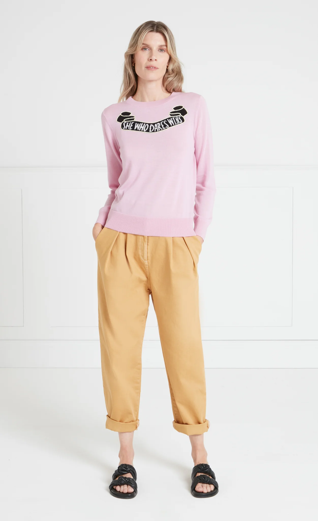 She Who Dares Jumper - Pink - Image 6