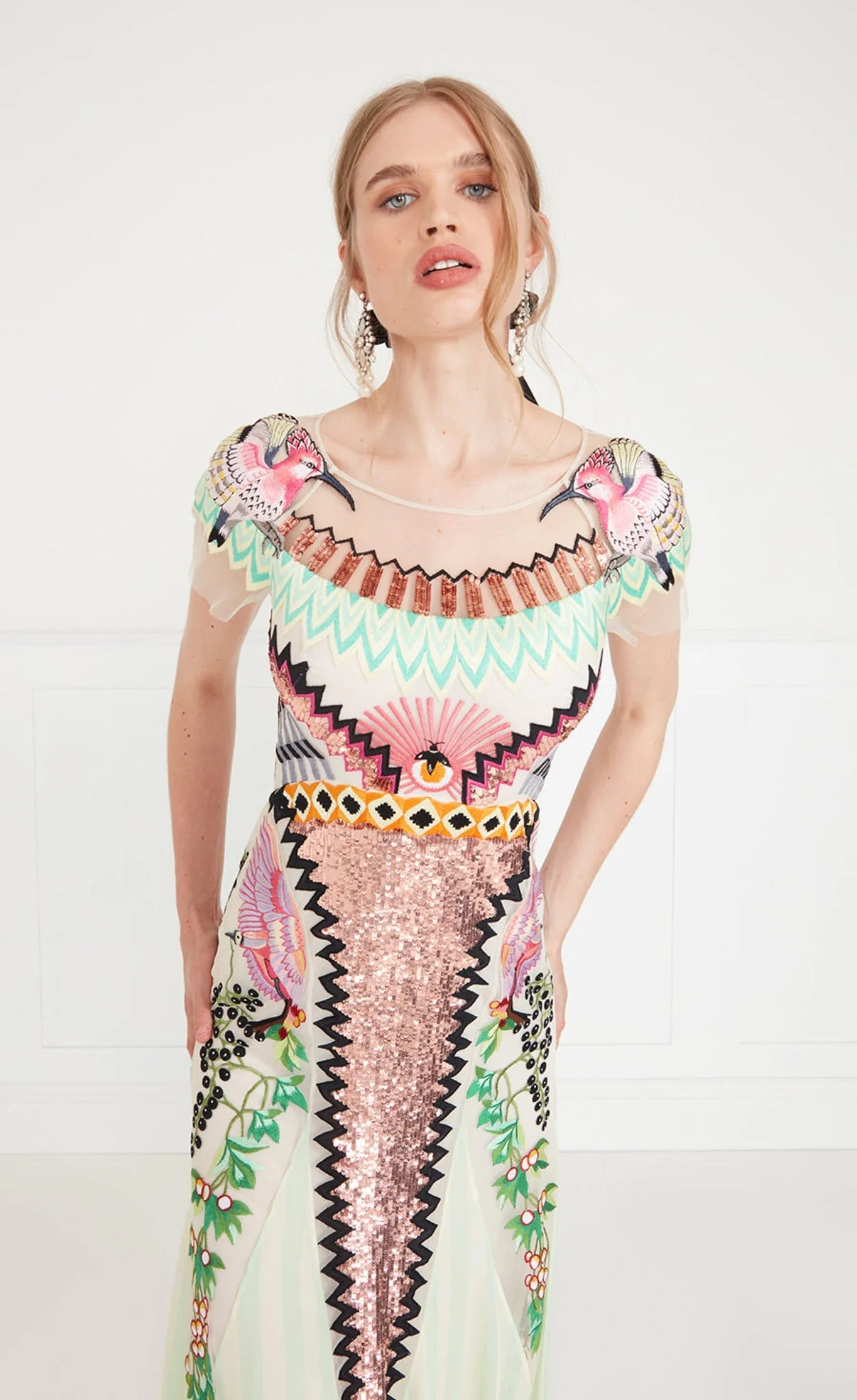 Talia Long Dress - Seashell - Image 5