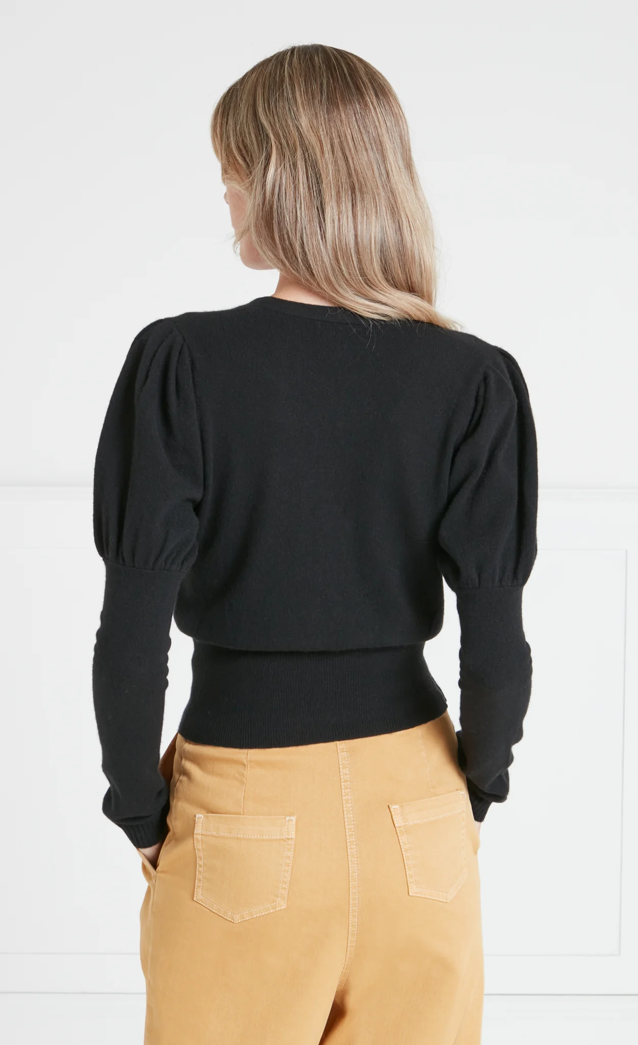Tonal T-Logo Cardigan - Black - Image 4