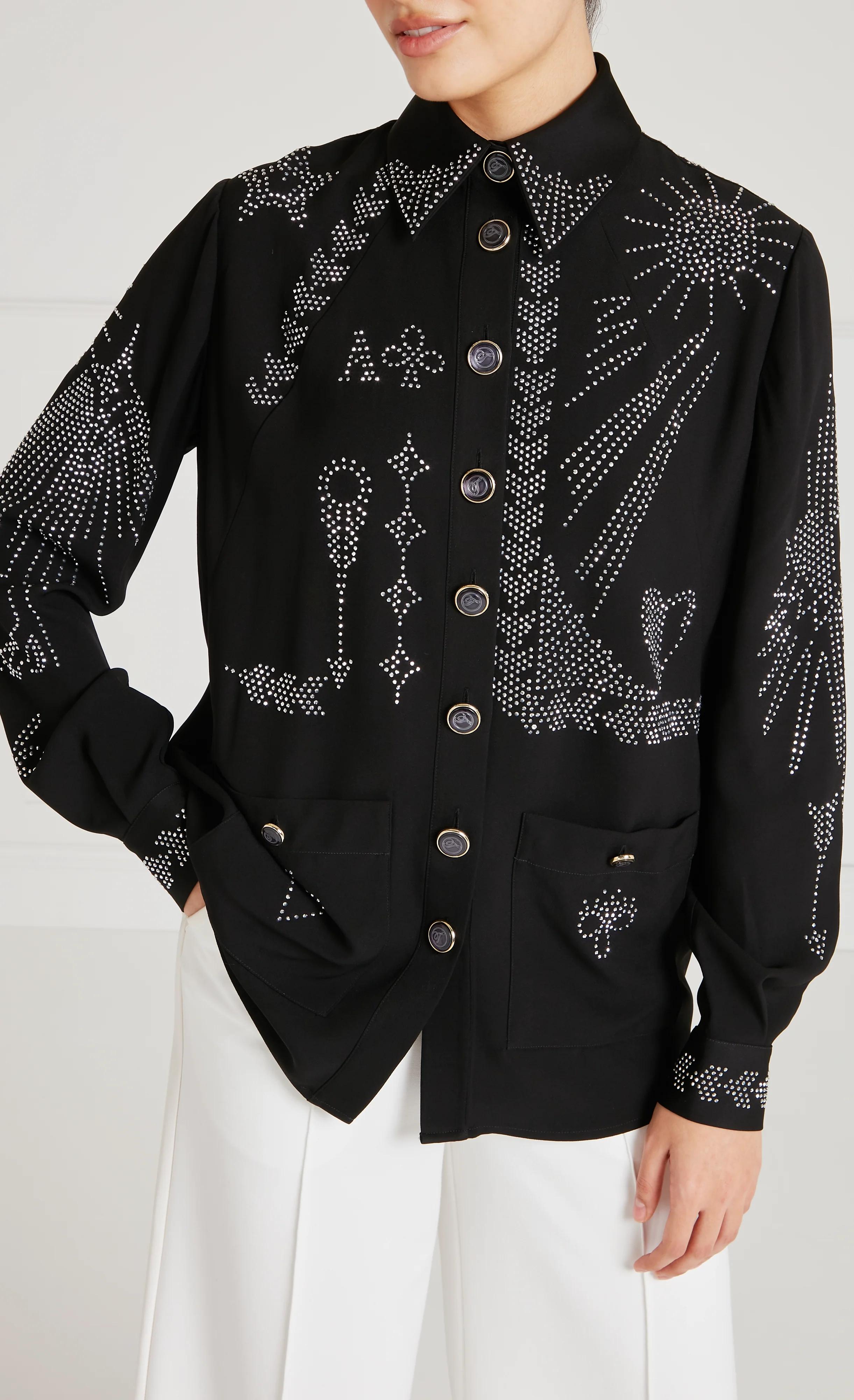 Villanelle Shirt Jacket - Black - Image 3