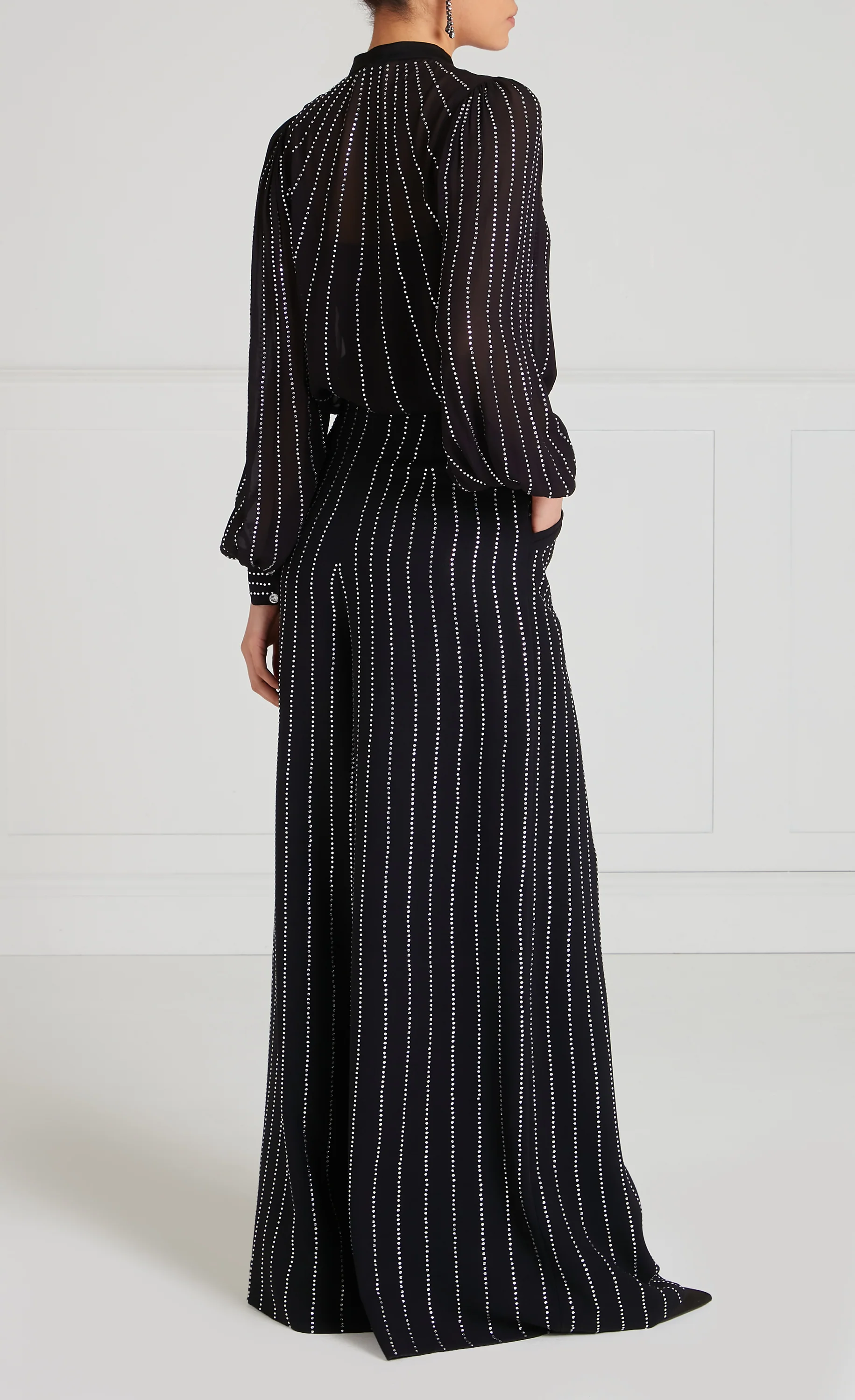 Villanelle Wide-Leg Trousers - Black - Image 7